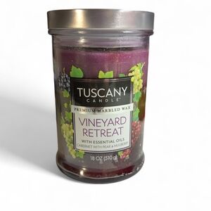 Tuscany Candle Vineyard Retreat 18 oz Scented Candle NEW Cabernet Pear Mulberry
